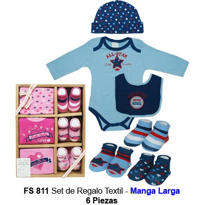 SET REGALO TEXTIL MANGA LARGA 6 PIEZAS