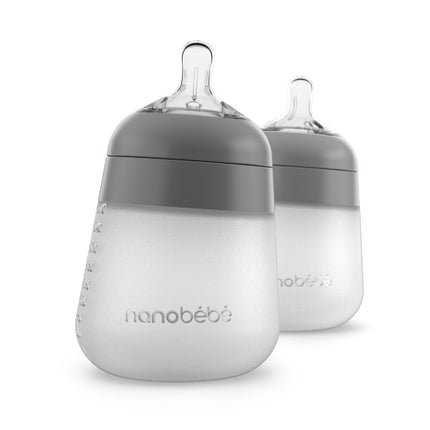Mamadera Silicona 270 ml pack x 2  Gris