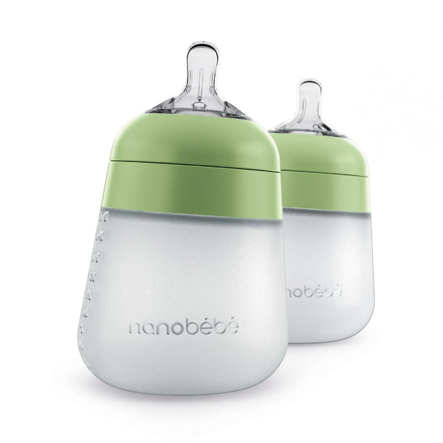 Mamadera de silicona 270 ml pack x 2 Salvia