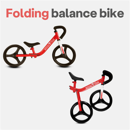 BICICLETA DE APRENDIZAJE PLEGABLE SMARTRIKE ROJA