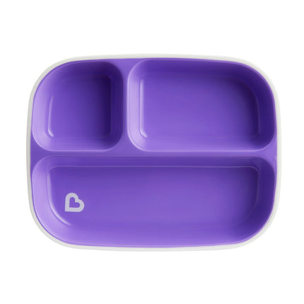 Plato dividido Splash™ - 1 paquete (Morado - no se puede pegar)