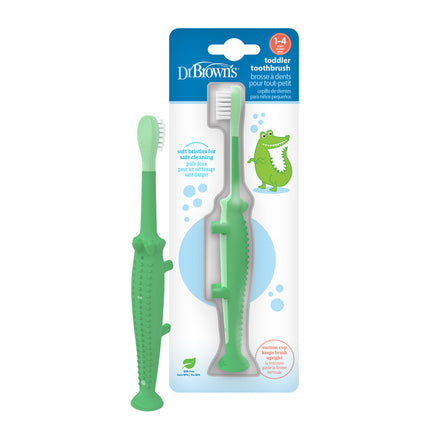 Cepillo de Dientes Bebés y Niños Pequeños 1-4 años, Cocodrilo verde