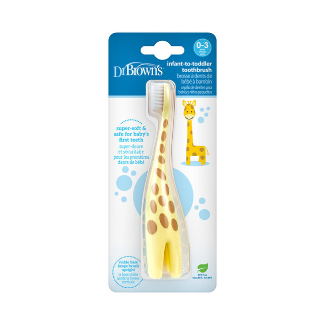 Cepillo de Dientes Bebés y Niños Pequeños 0-3 años, Jirafa