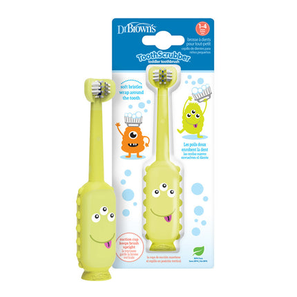 Cepillo de Dientes Bebés y Niños Pequeños 1-4 años, Monster Verde Claro