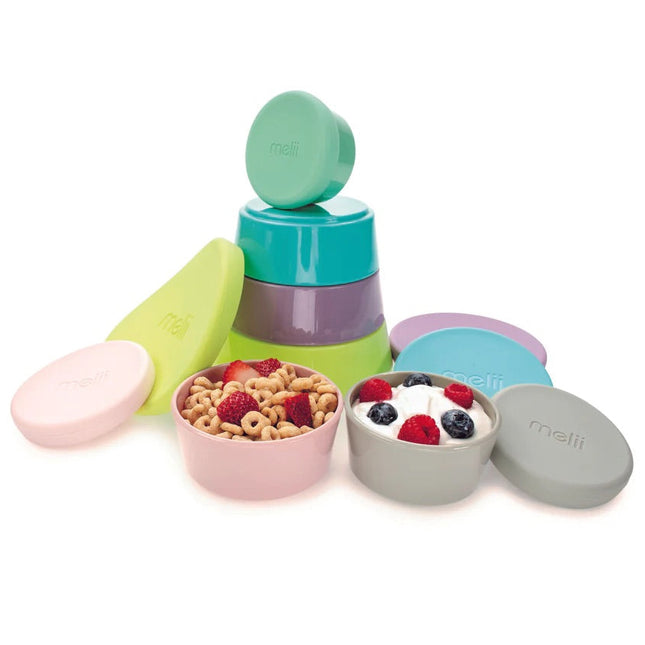 Pack De 6 Contenedores Con Tapa De Silicona
