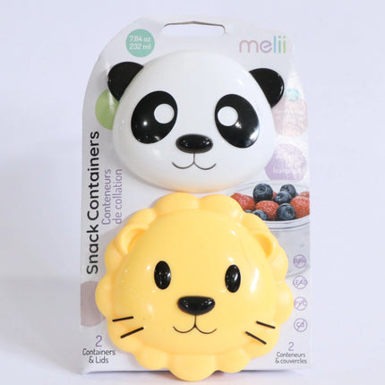 Pack De 2 Contenedores Snacks Leon Y Panda