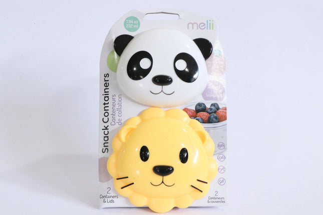 Pack De 2 Contenedores Snacks Leon Y Panda