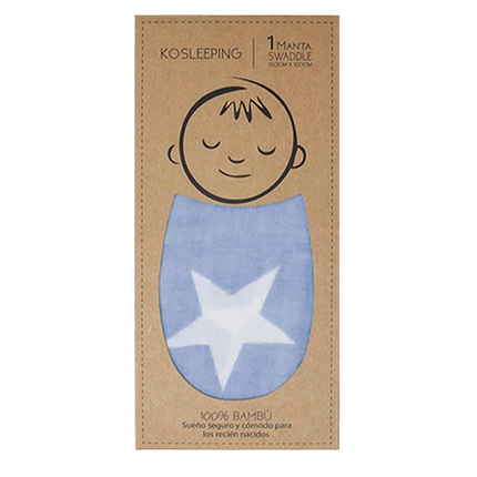 Manta Swaddle de Bambú AZUL