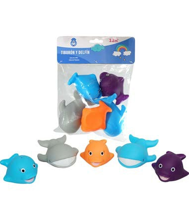 Tiburón y Delfín - Juguetes de Baño 5 pcs