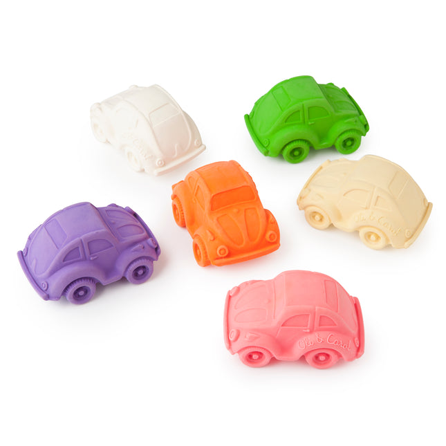 Juguete Mordedor Auto Escarabajo Rosado