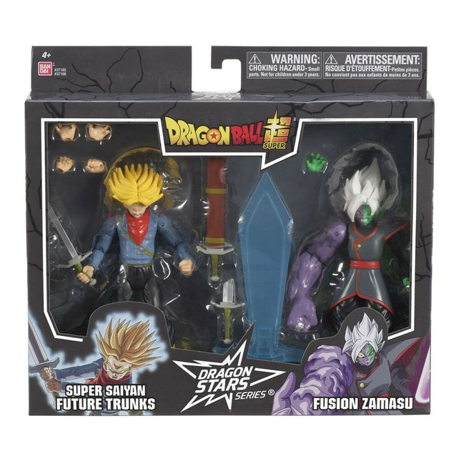 PACK 2 FIGURAS BATALLA DRAGON BALL Z - SS FUTURE TRUNKS VS FUSION ZAMASU