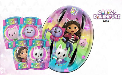SET CASCO, RODILLERAS Y CODERAS GABBY´S DOLLHOUSE