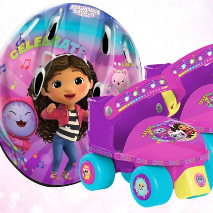 SET PATINES 4 RUEDAS CON CASCO GABBY´S DOLLHOUSE