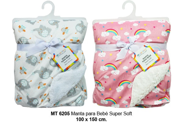 MANTA PARA BEBE SUPER SOFT 100X150