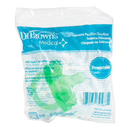 Chupete una sola pieza prematuro Verde, en bolsita
