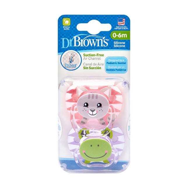 Chupete Prevent 0-6M 2UN Rosado