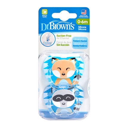 Chupete Prevent 0-6M 2UN Azul