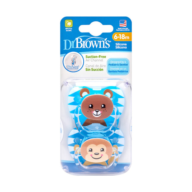 Chupete Prevent 6-18M 2UN Azul