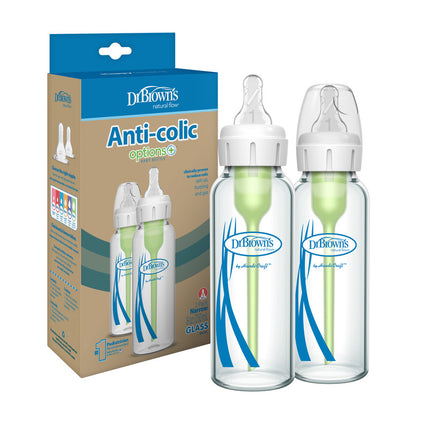 Pack 2 Mamaderas Anticólico Estándar Vidrio 250ml