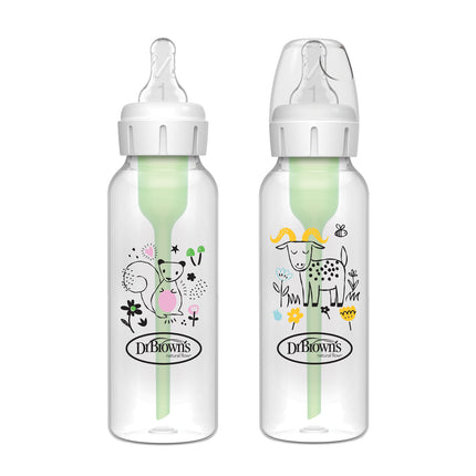 Pack 2 Mamaderas Estándar Options+ 250 ml Ardilla/Chivo Dr. Brown's