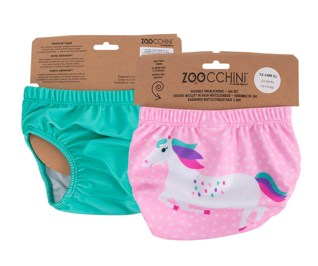 Pack 2 Traje de Baño con Pañal UNICORNIO (6-12M)