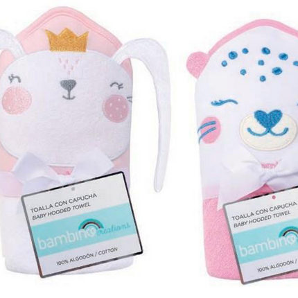 TOALLA CAPUCHA BAMBINO NIÑA