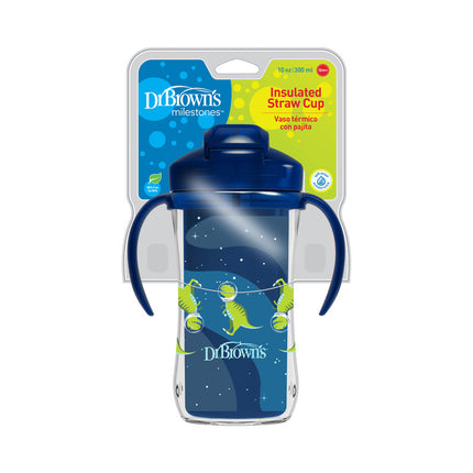 Vaso Térmico con pajita 300ml 12M+ Azul Océano