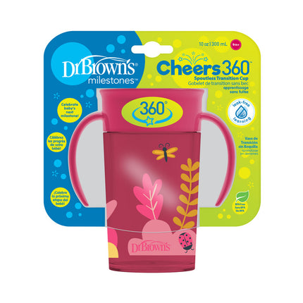 Vaso 360° con asas 300ml 9M+ rosado