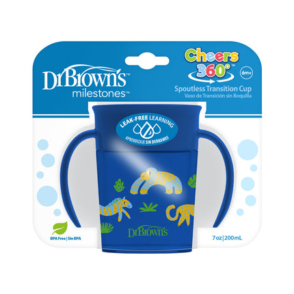Vaso 360° con asas 200ml 6M+ Azul