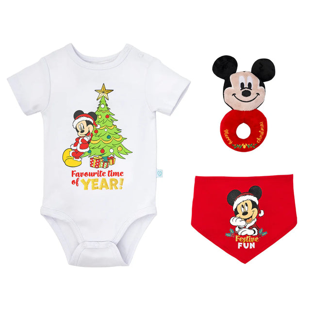 SET MICKEY BODY-BABERO BANDANA Y SONAJERO