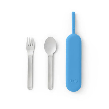 OmieBox UP Pod & Utensil - Set Porta Utensilios con Cubiertos para OmieBox UP® - Azure