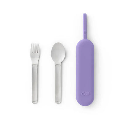 OmieBox UP Pod & Utensil - Set Porta Utensilios con Cubiertos para OmieBox UP® - Violet