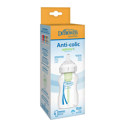 Mamadera Anticólico Boca Ancha 330ml con Tetina 3M+