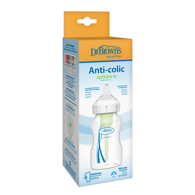 Mamadera Anticólico Boca Ancha 330ml con Tetina 3M+