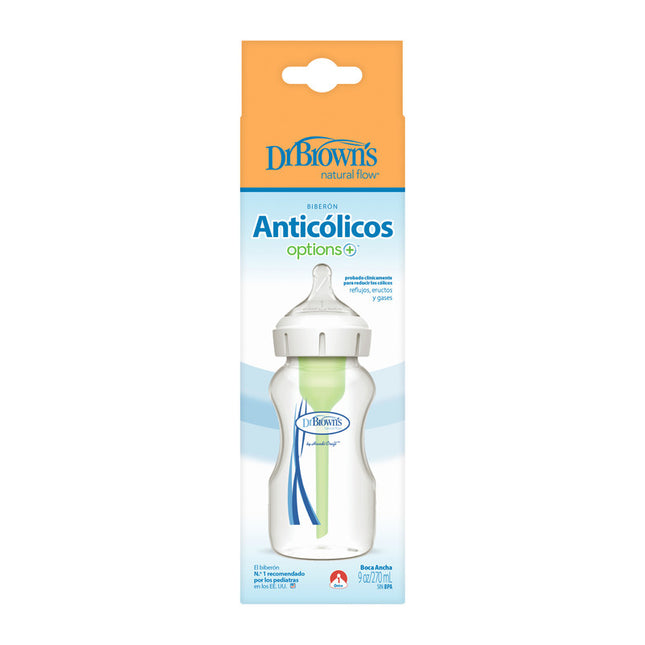 Mamadera Anticólico Boca Ancha 270ml