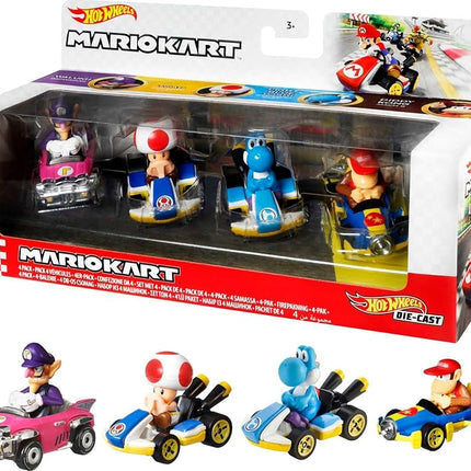 HW MARIO KART 4-PK AST