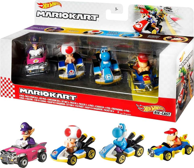 HW MARIO KART 4-PK AST