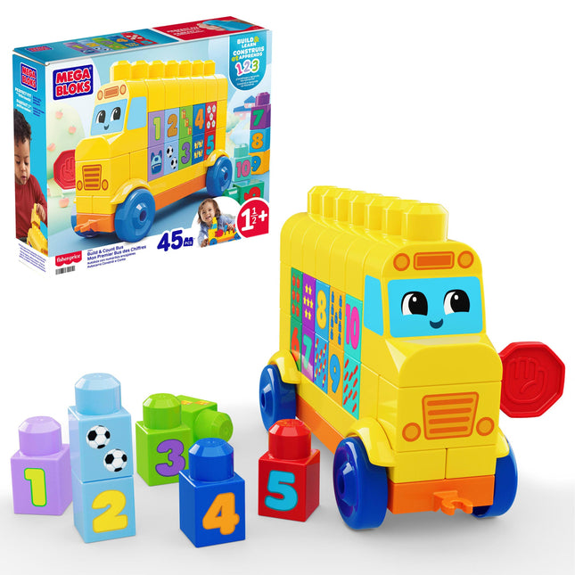 MEGA BLOKS Autobús de Números Arma y Cuenta