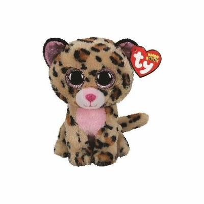 TY BEANIE BOOS LIVVIE LEOPARDO CAFƒ/ROSADO MEDIANO