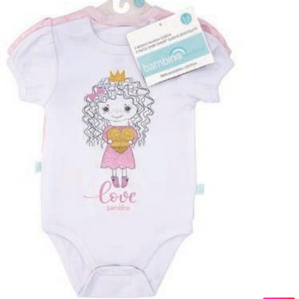 SET 2 BODYS MANGA CORTA NIÑA