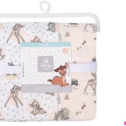 SET 2 MANTITAS  FRANELA BAMBI UNISEX