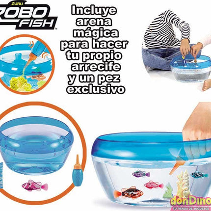 PECERA ROBOFISH CON PEZ EXCLUSIVO Y ARENA MAGICA