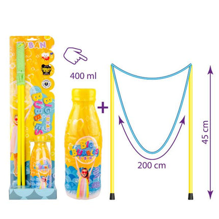 Set Varitas para Burbujas Gigantes + Liquido 400 ML