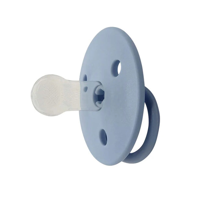 Chupetes redondos Mininor Silicona 0m+ 2 uns Azul
