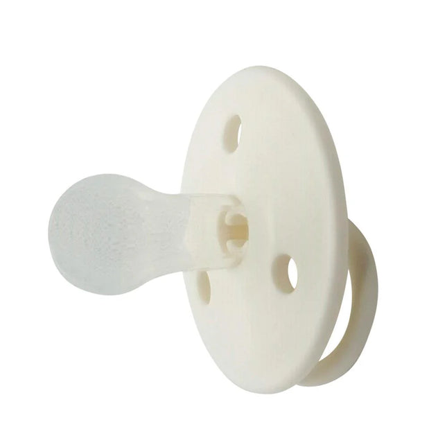 Chupetes redondos Mininor Silicona 0m+ 2 uns Blanco