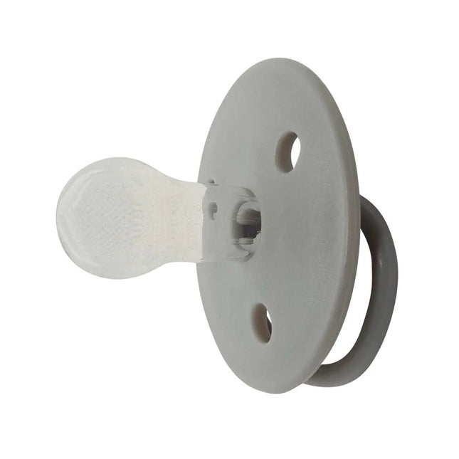 Chupetes redondos Mininor Silicona 6m 2 uns Gris