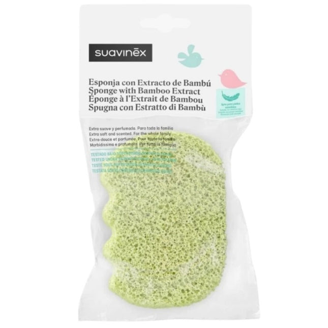ESPONJA DE BAMBOO, apta para pieles sensibles,  perfumada