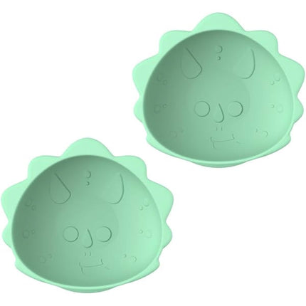 Pack De 2 Bowls De Silicona Con Succión Dino