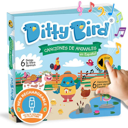 Libro Interactivo Canciones de Animales en español - Ditty Bird