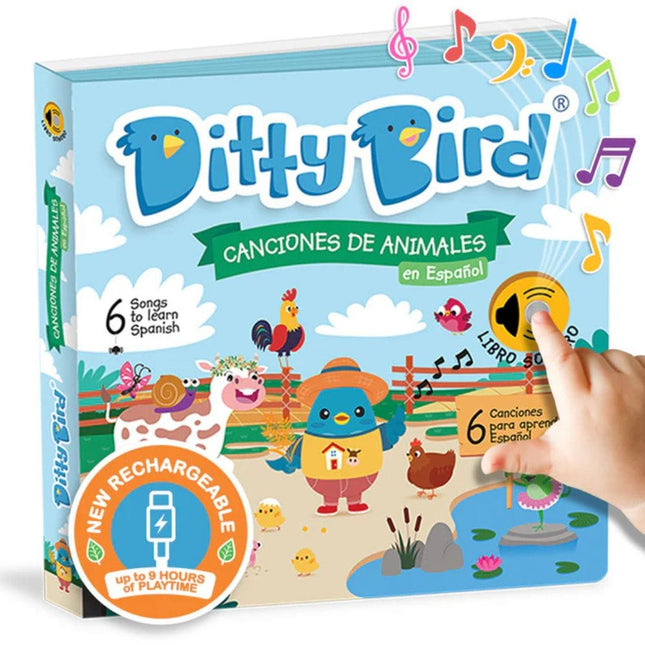 Libro Interactivo Canciones de Animales en español - Ditty Bird